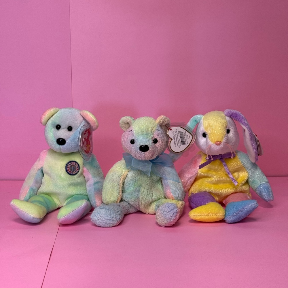Ty Pastel Stuffed Animals Set - Bear and Bunny